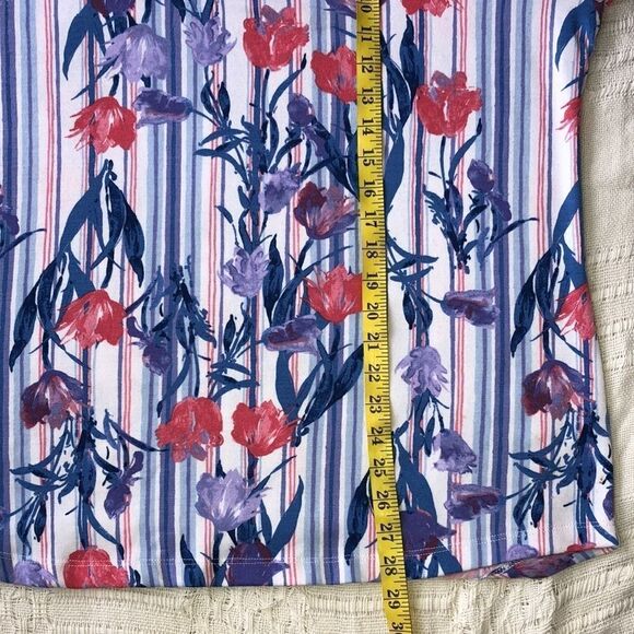 NWOT Womens XL Denim & Co Floral 3/4 Tunic Blouse - Picture 6 of 7